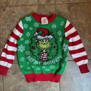 Grinch Stripe Christmas Sweater